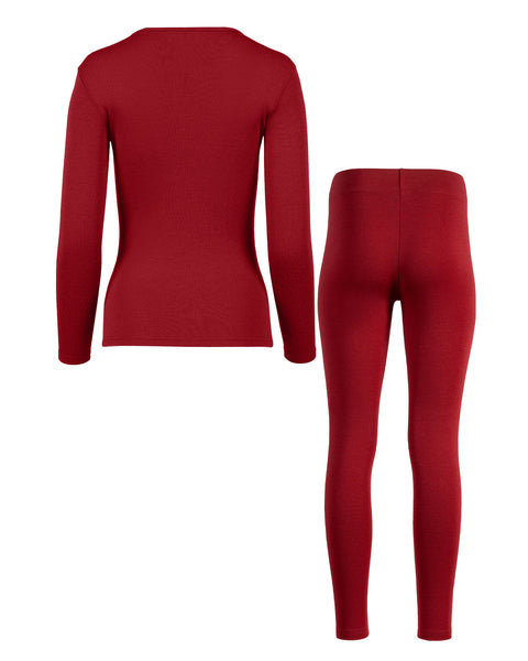 Women's 250 Long Sleeve & Leggings 2-Piece Royal Cherry Back