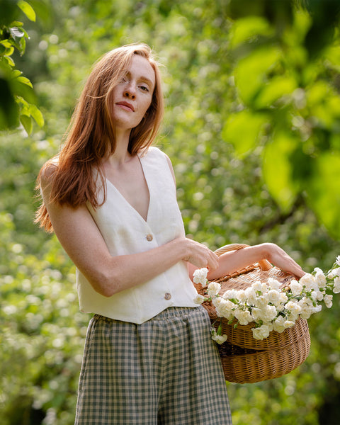 Women's Linen Waistcoat Ava