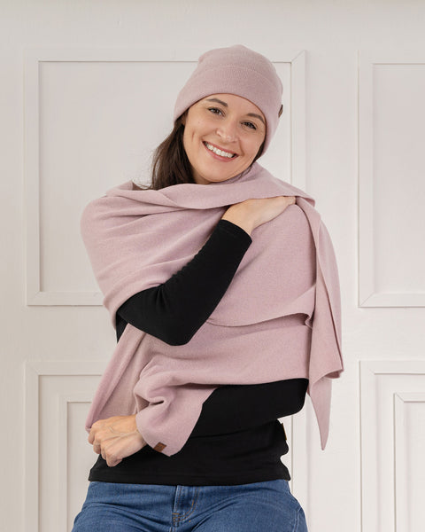 Women's Knit Beanie & Scarf Merino & Cashmere 2-Piece Set