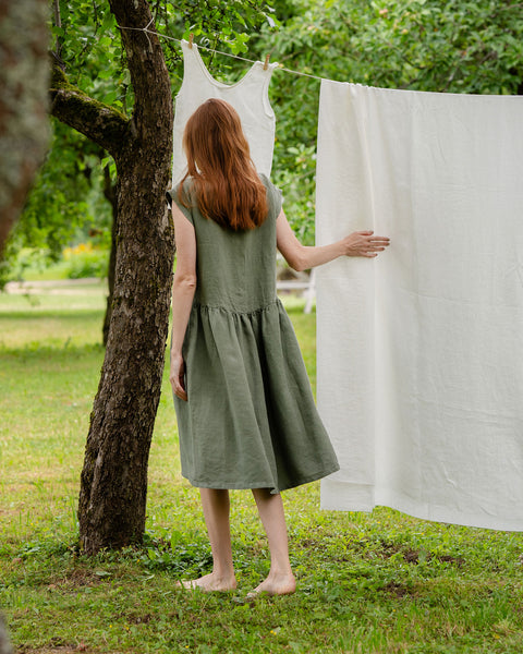 Smock Dress Cecilia Stone Green