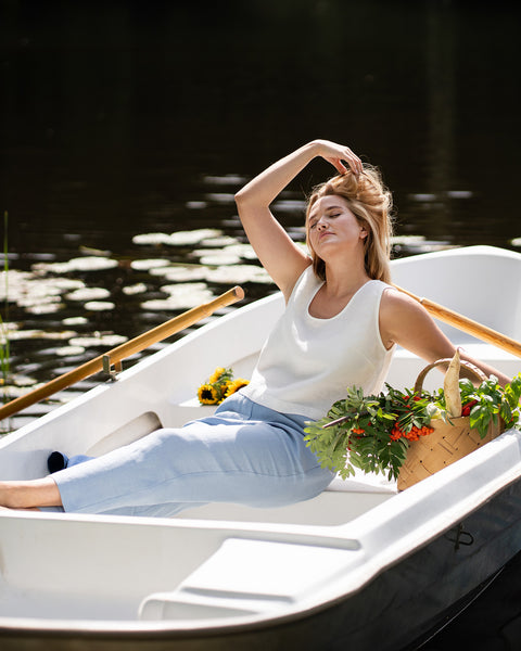 Linen Pants Dakota Cloudy Blue