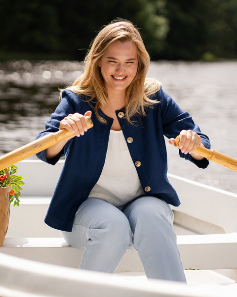 Linen Pants Dakota Cloudy Blue