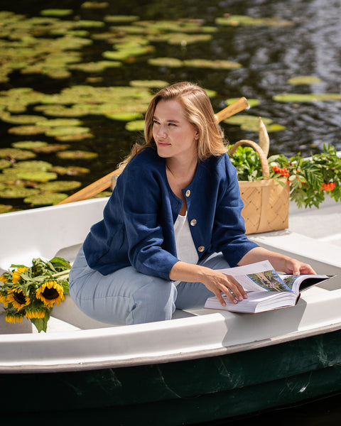 Linen Pants Dakota Cloudy Blue