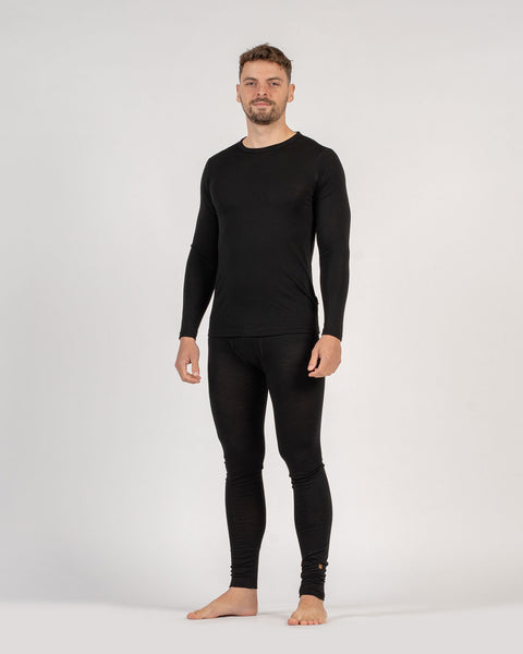 Men's 160 Long Sleeve Crew Black