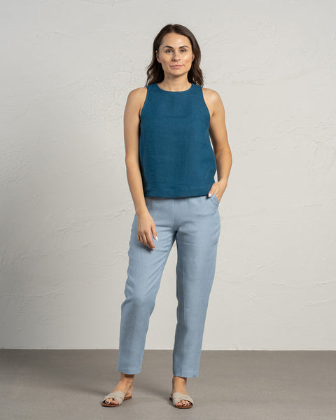 Linen Pants Dakota in Cloudy BlueColor