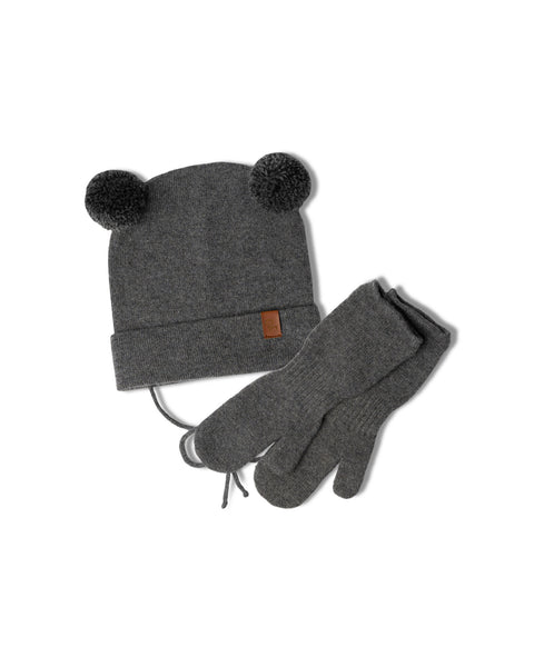 Knitted Baby Beanie & Mitten's 2-Piece Set