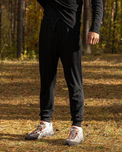 Men's Merino 250 Jogger sweatpants 250gsm Black