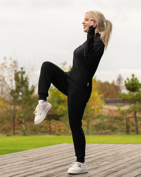 Women's Jogger sweatpants 250gsm Black