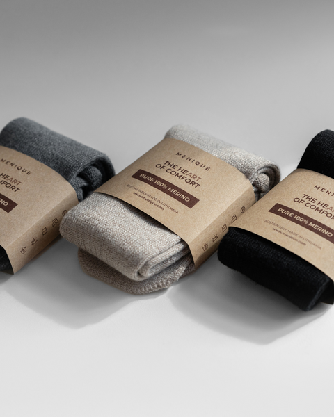 Women's Socks 3-Pack Black/Creamy beige/Dark gray