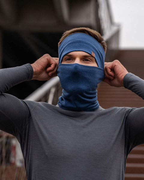 Men's Headband and Gaiter Set Denim