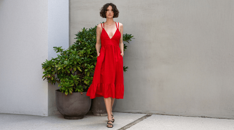 Linen Cocktail Dresses For Women | MENIQUE