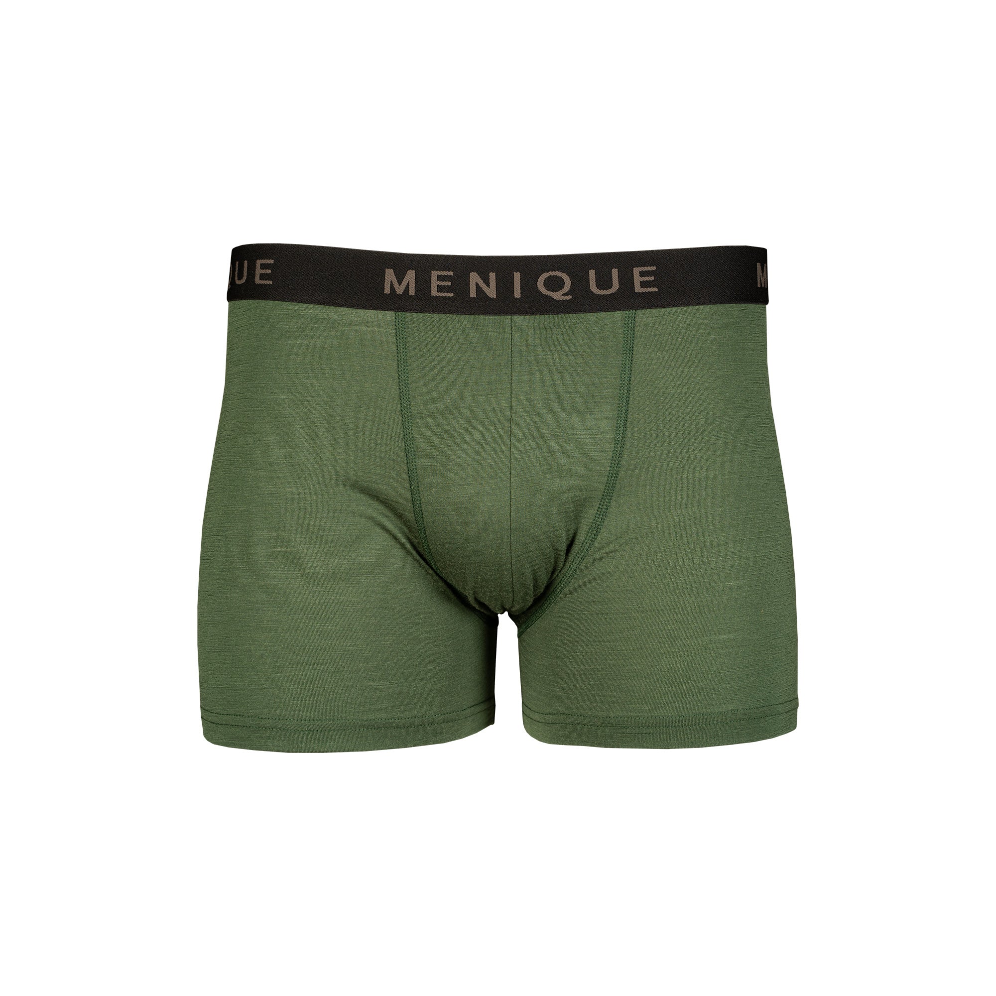 Men Merino Short Boxer Briefs 3-Pack M Dark Green Color
