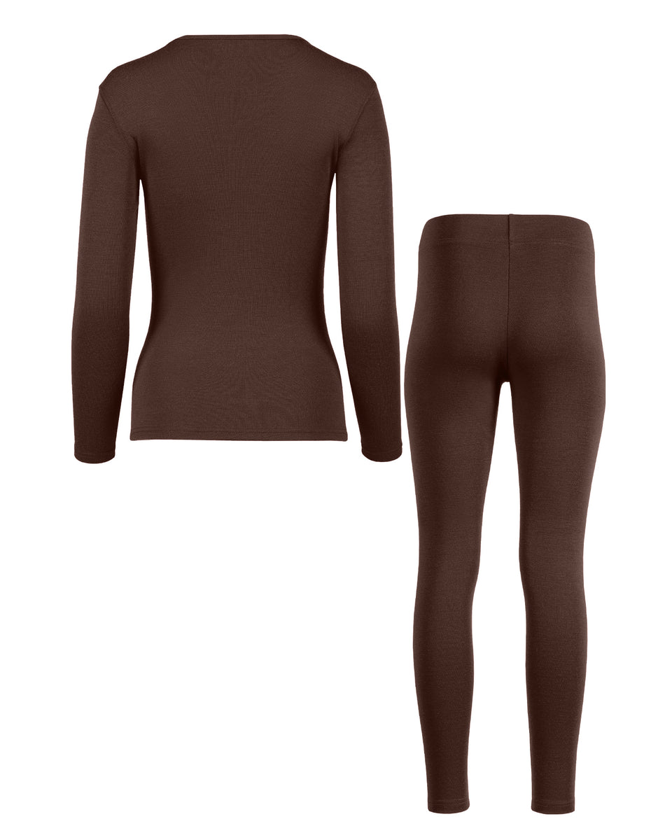 Natural Merino Women's Long Sleeve Shirt & Pjs Leggings Set ❤️ menique Natural Merino Women's Long Sleeve Shirt & Pjs Leggings Set ❤️ menique