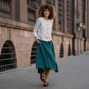 Flowy linen skirt best sale