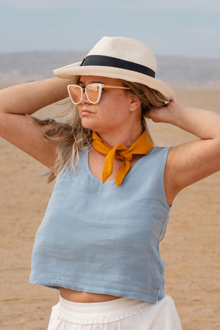 Linen Bandana - One Size / Spicy Yellow
