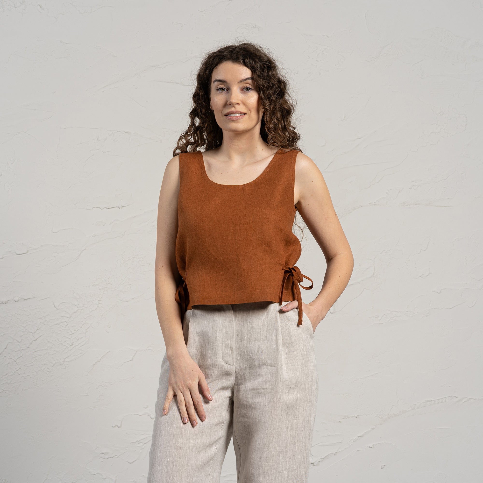 laubeblanc トップス Side Bow-tie Tops かじまり Side Bow-tie Tops – L'AUBE BLANC