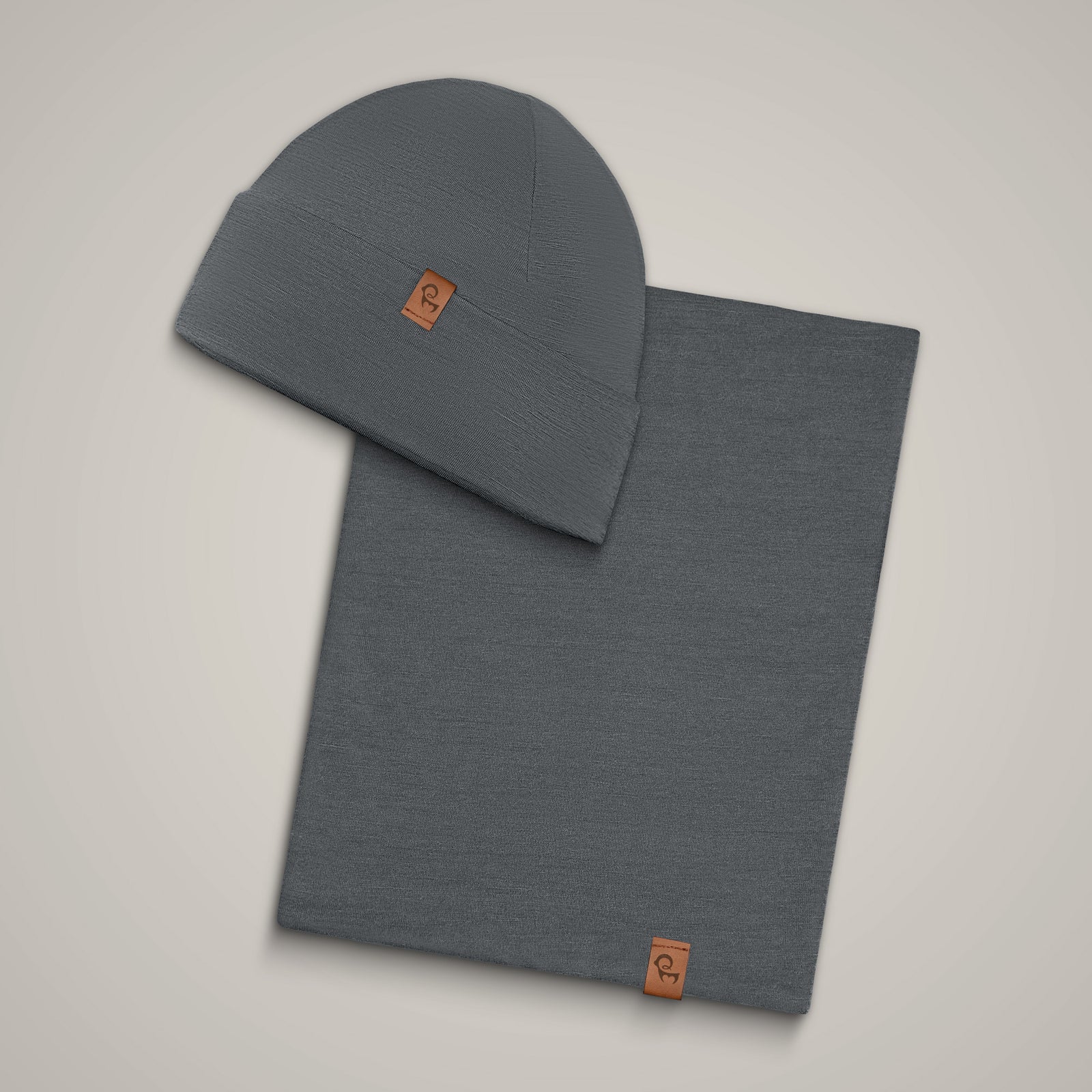 Women's Merino Beanie & Gaiter 2-Piece Perfect Grey