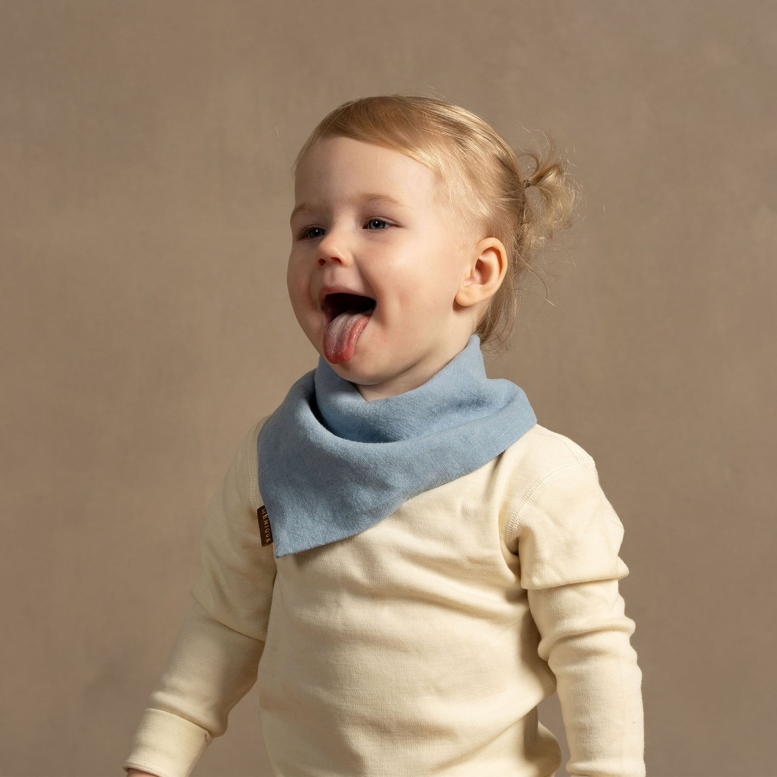 Linen Baby Bib One Size in mint green