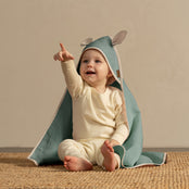 Baby Towel – Mint Green with head cap