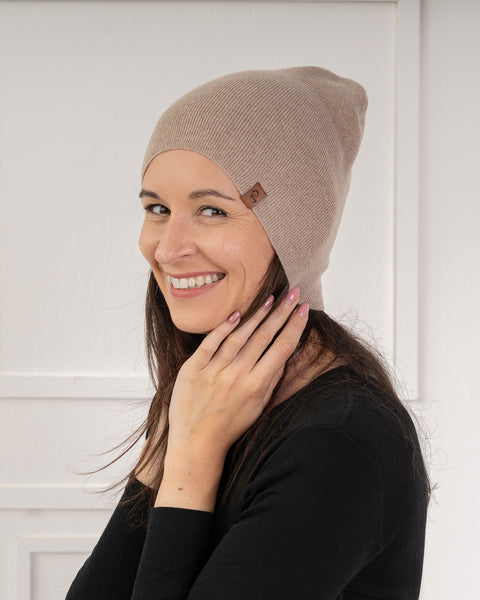 Women&#39;s Knit Beanie Merino &amp; Cashmere