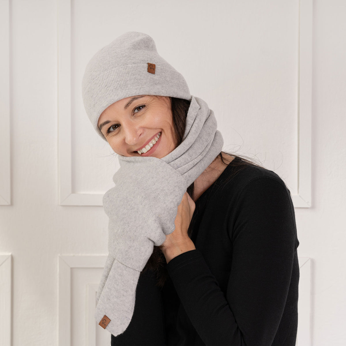 Women's Beanie & Scarf Set Merino & Cashmere ❤️ menique