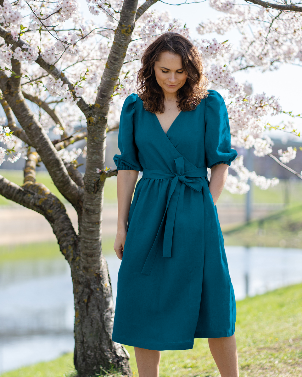Bubble Sleeve Dress Belle XS / Mint Green Bubble Sleeve Dress Belle XS / Mint Green