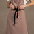 Linen Adjustable Apron in faded rose