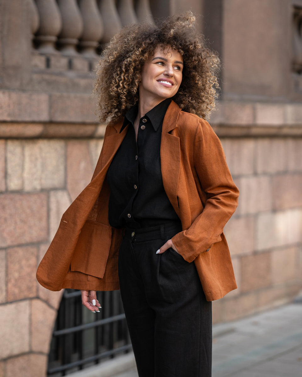 Women's Linen Semi-formal Suit Jacket Quin ❤️ menique
