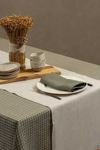 Natural 100% Linen Table Runner - 18 x 55" / Natural