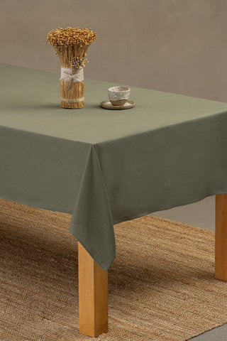Linen Tablecloth Stone Green - 40 x 40" / Stone Green