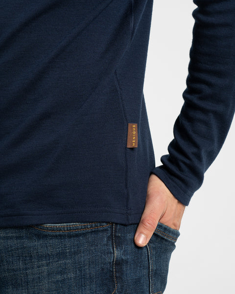 Men's 250 Thermal Long Sleeve Top Navy Blue