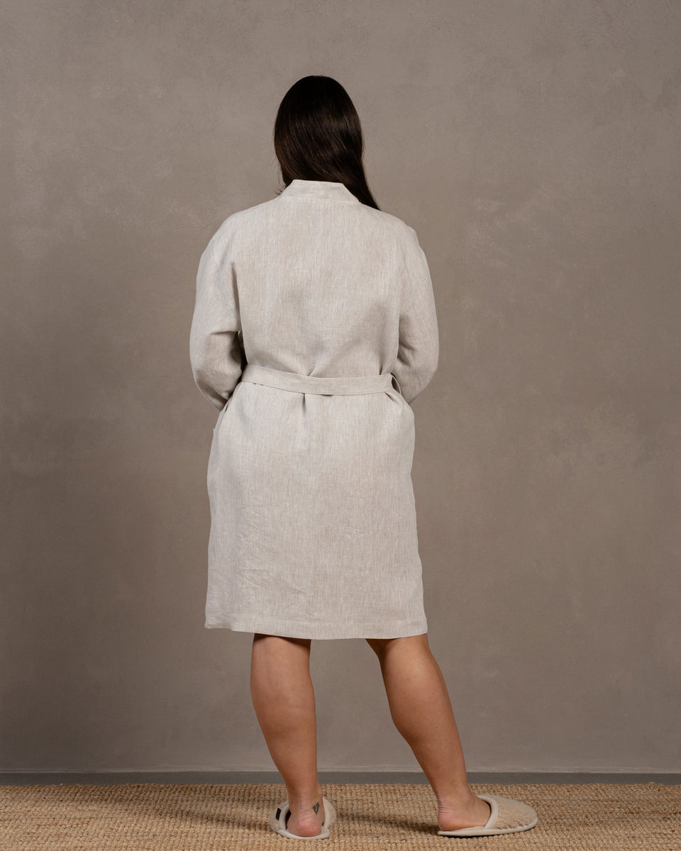 womens linen dressing gown Linen robe for women