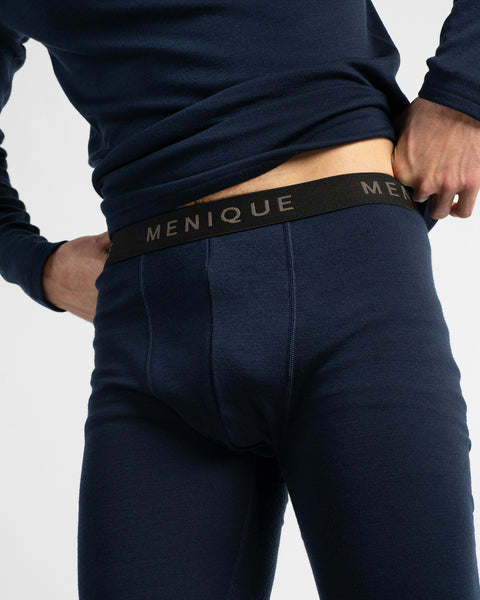 Men's 250 Merino Pants Rub Navy Blue