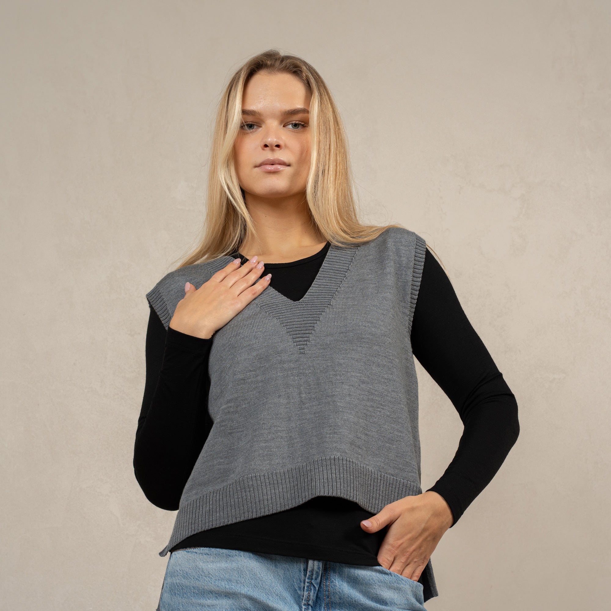 Women's Merino Wool Vest ❤️ menique