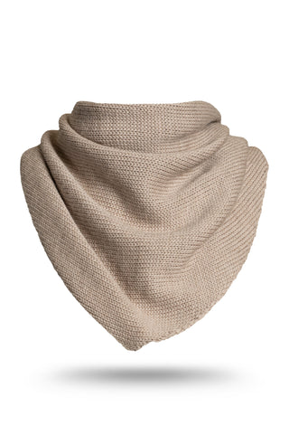 Women's Merino Wool Triangle Scarf - One Size / Creamy Beige
