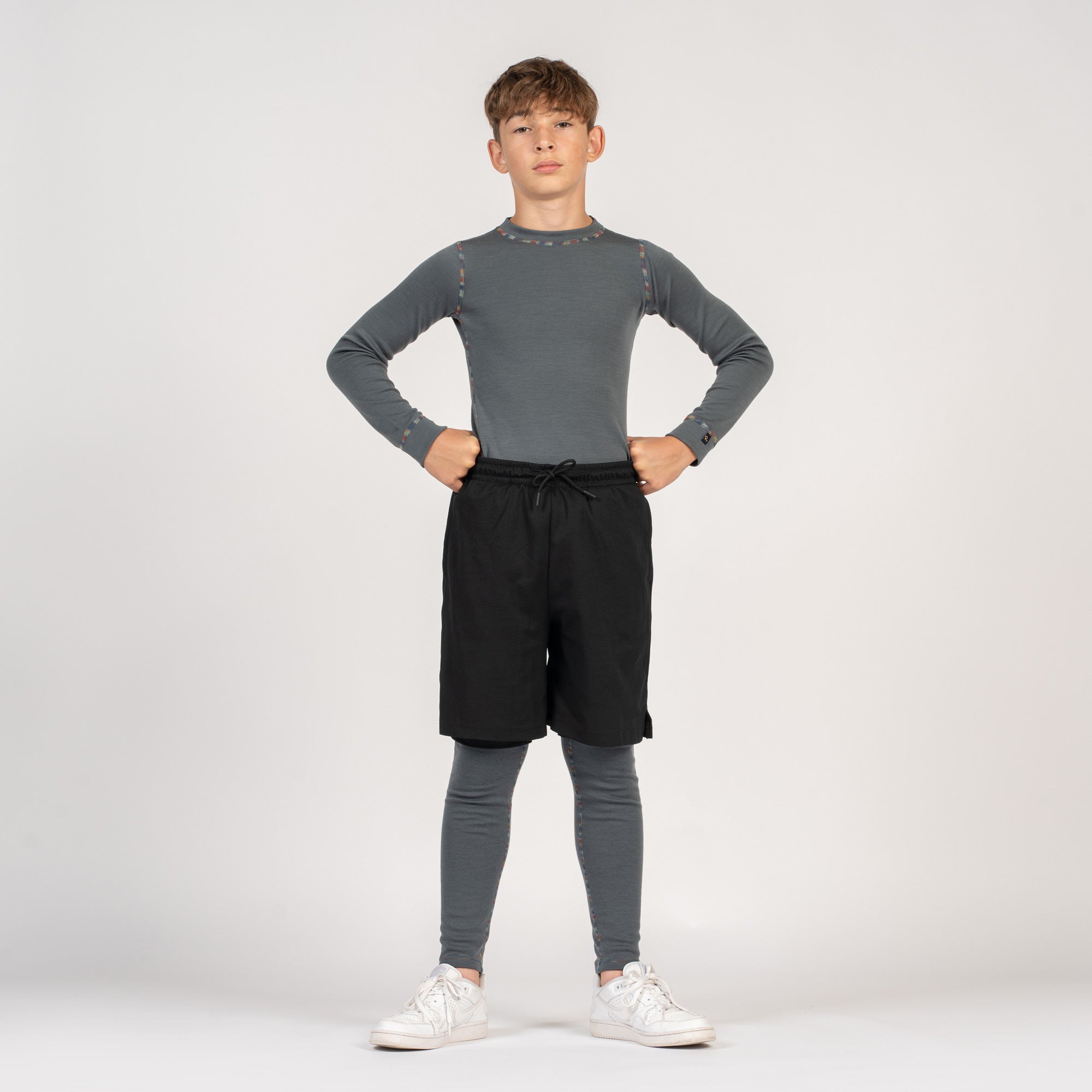 Kids' 250 Long Sleeve & Bottom 2-Piece Perfect Grey