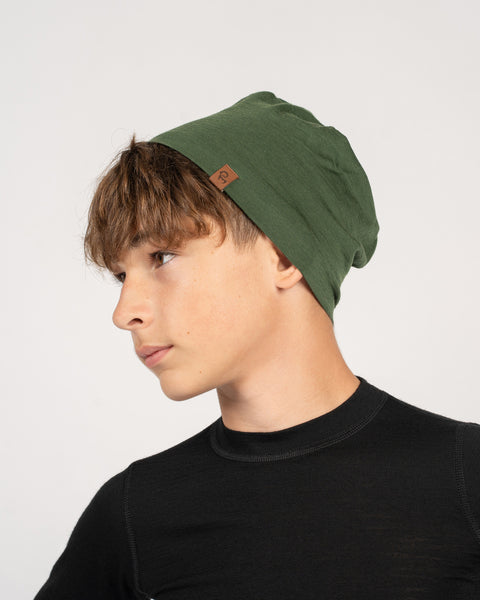 Kids&#39; Merino Beanie Dark green