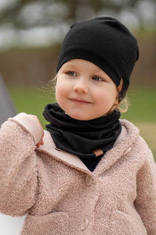 Kids' Merino Beanie - 2-4Y / Black