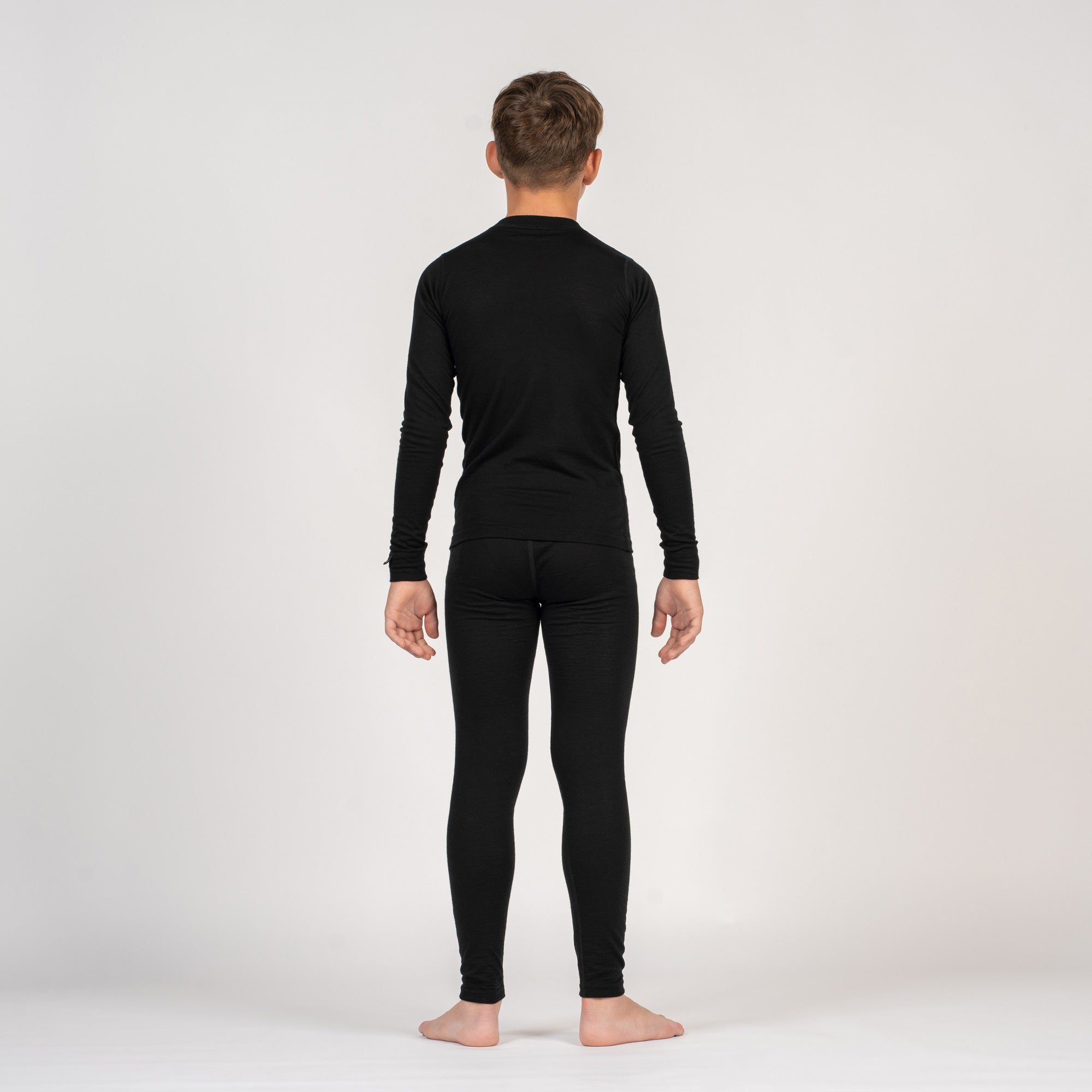 Kids' 250 Long Sleeve & Bottom 2-Piece Black