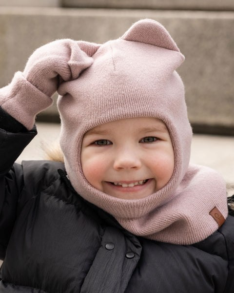 Kids Knitted Balaclava &amp; Mitten&#39;s 2-Piece Set