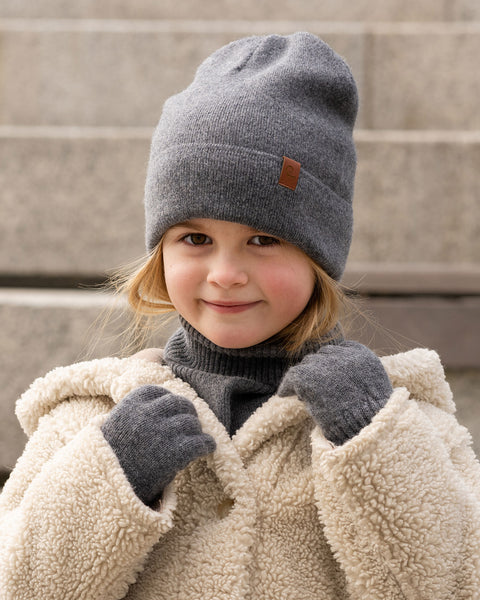 Kids Knitted Beanie &amp; Gloves 2-Piece Set