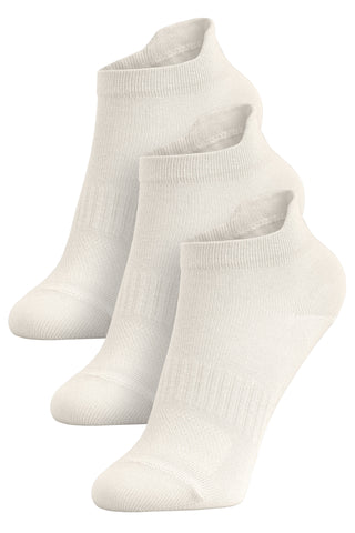 Kids' Light Cotton Ankle Socks 3-Pack - 3-4 Y / Natural