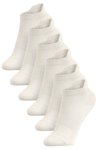 Kids' Breathable Cotton Socks 6-Pack - 3-4 Y / Natural