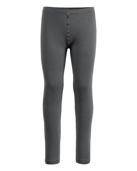 the menique 160gsm merino pants in perfect gray color, front view.
