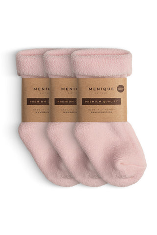 Kids' Merino Sherpa Socks 3-Pack - 6-24 M / Pink