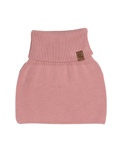 The menique kids&#39; cotton knit dickie in candy pink color, in a white background.