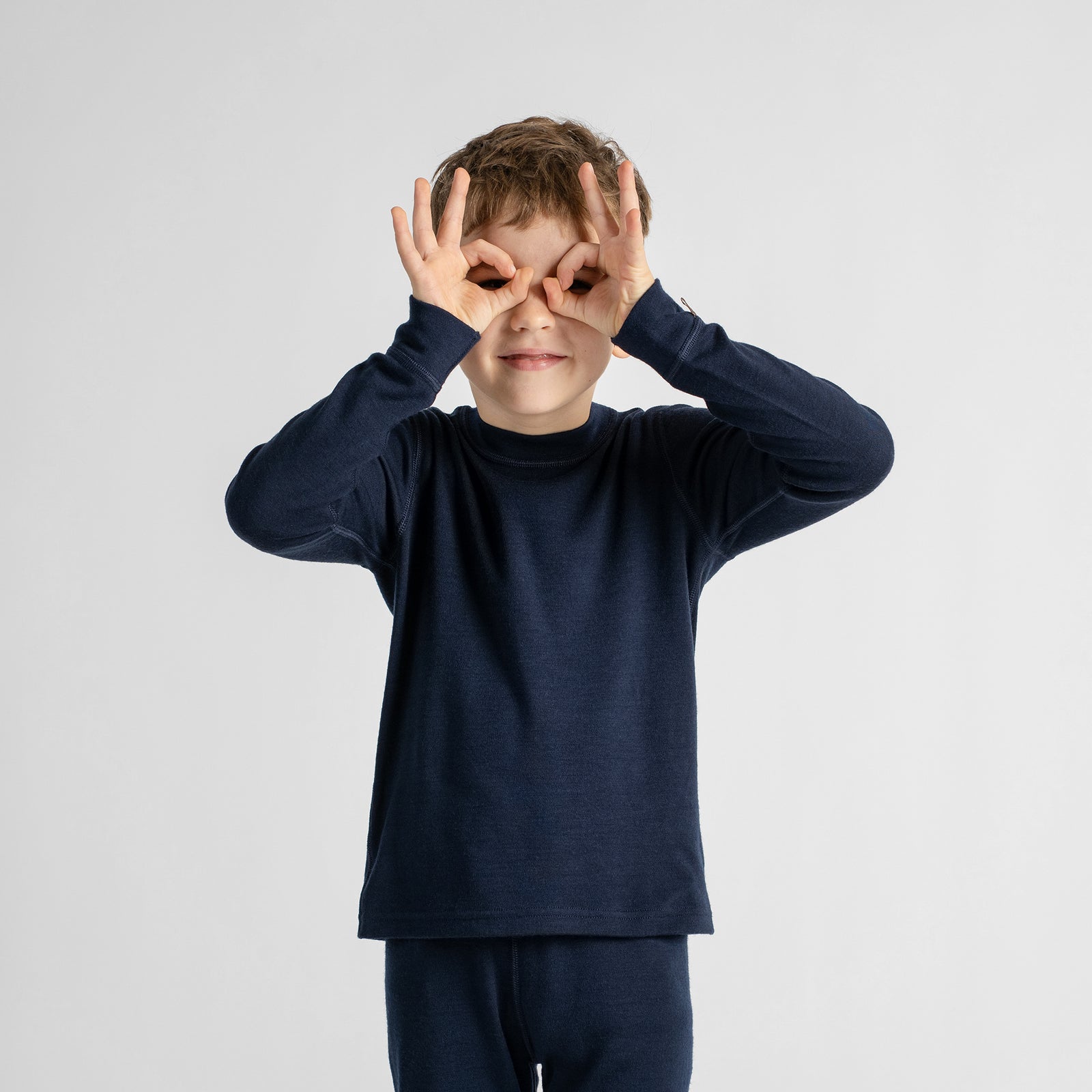 Kids' 250 Thermal Long Sleeve Top Navy Blue