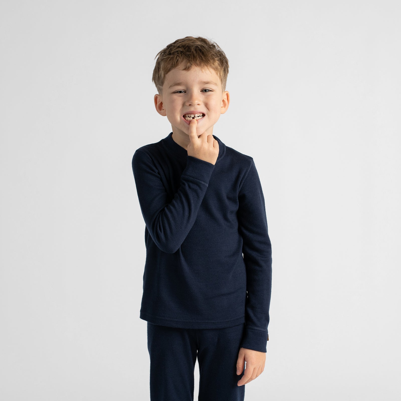 Kids' 250 Thermal Long Sleeve Top Navy Blue