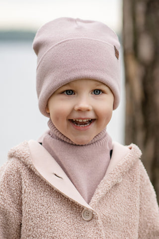 Kids' Knit Beanie Cashmere Blend - 3-10Y / Dusty Pink