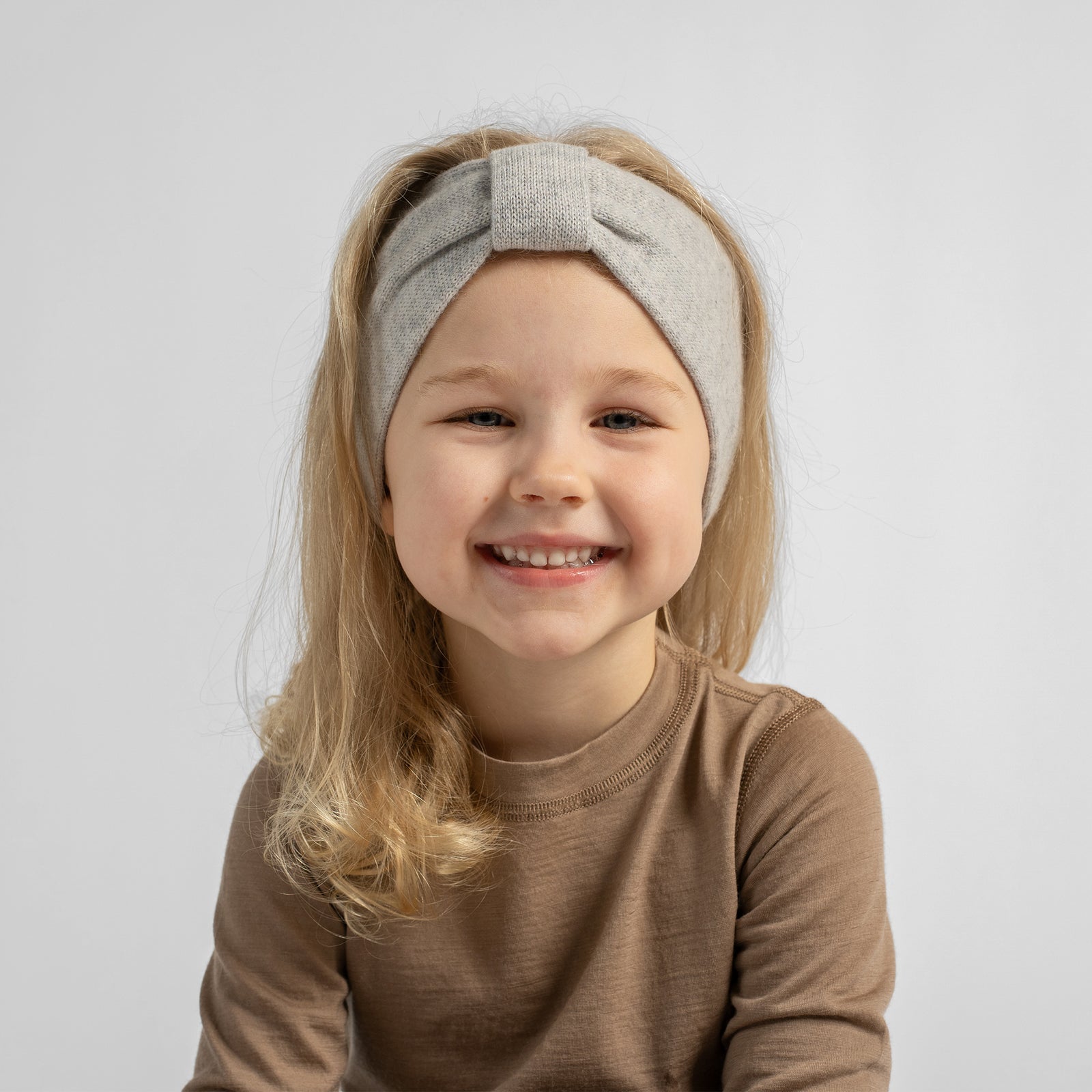 Kids' Knit Headband with Ribbon Cashmere Blend